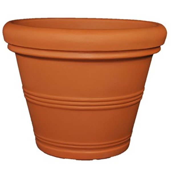 Gardencontrol 15.5 in. Rolled Rim Planter - Terra Cotta GA2527745